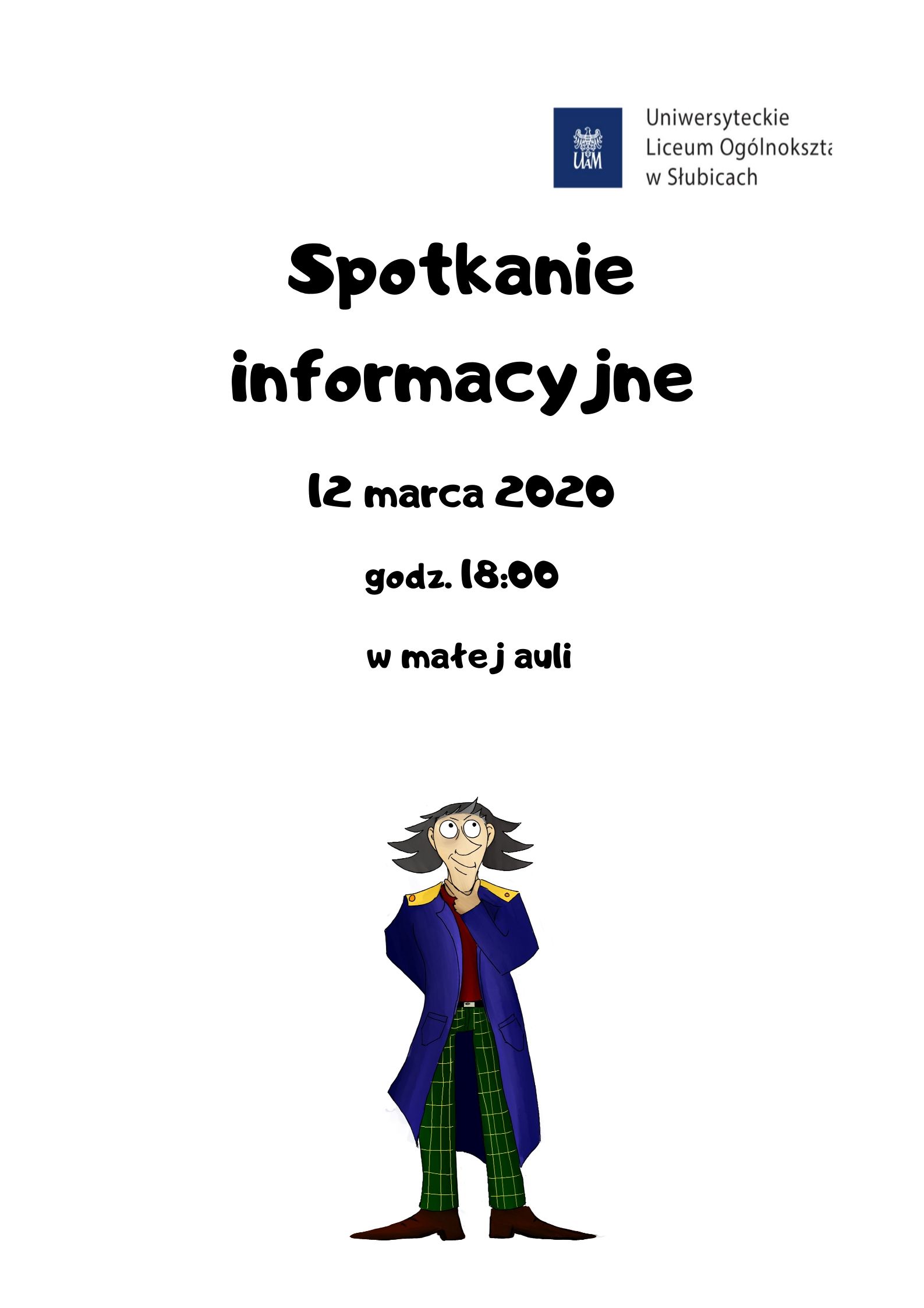 Plakat. Spotkanie informacyjne